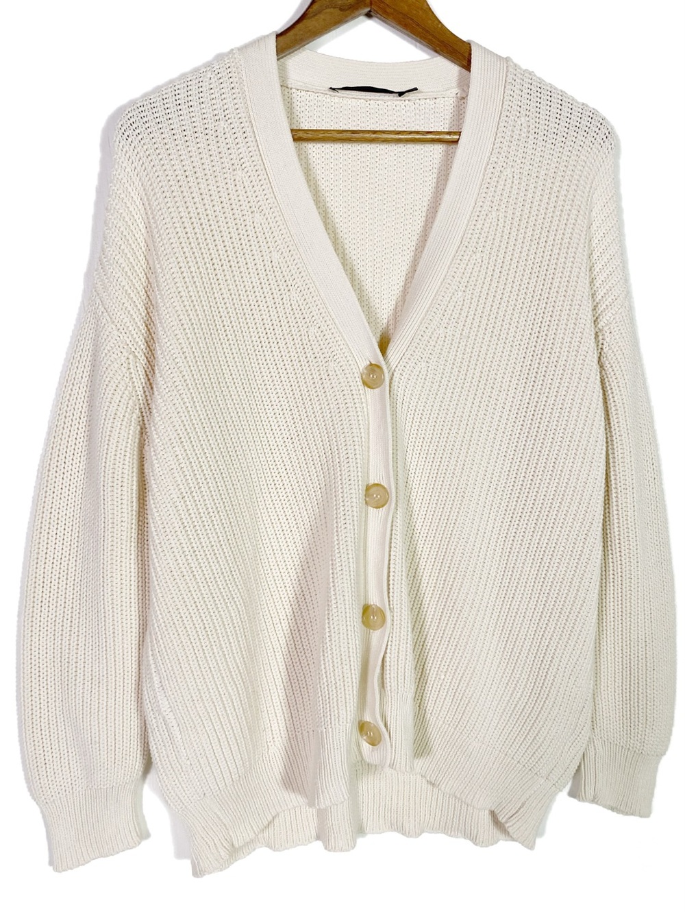 Jenni Kayne Cotton Cocoon Cardigan Ivory - Picture 3 of 6